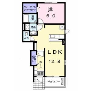 1LDK 間取り図