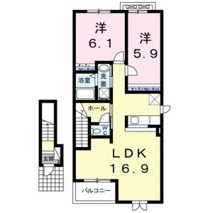 2LDK 間取り図