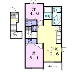 2LDK 間取り図