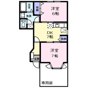 2DK 間取り図