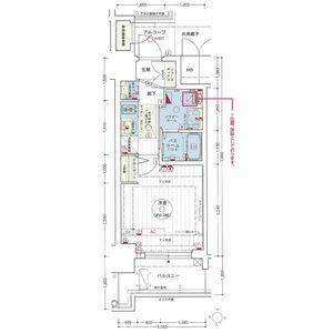 1DK 間取り図