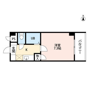 1K 間取り図