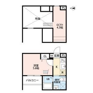 1K 間取り図