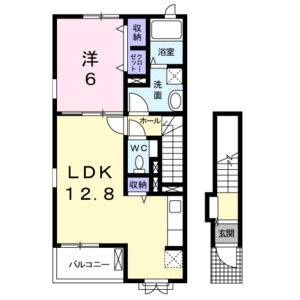 1LDK 間取り図