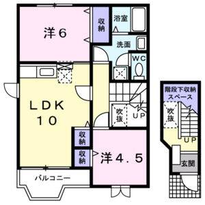 2LDK 間取り図