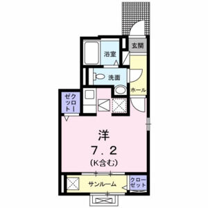 ワンルーム 間取り図