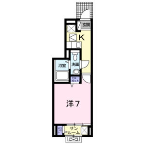 1K 間取り図