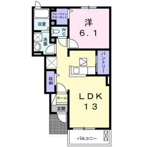 1LDK 間取り図