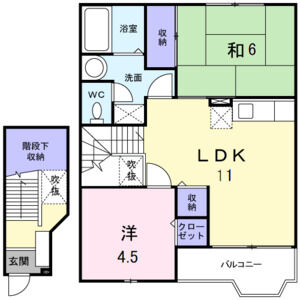 2LDK 間取り図