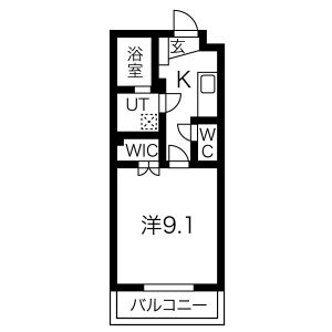 1K 間取り図