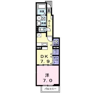 1DK 間取り図