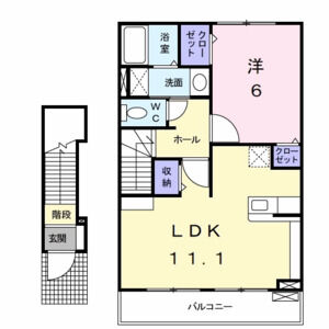 1LDK 間取り図
