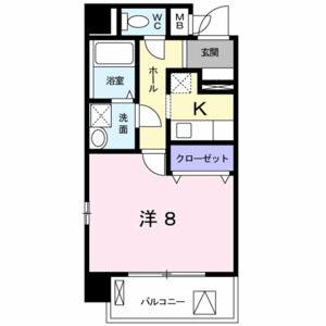1K 間取り図