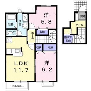 2LDK 間取り図