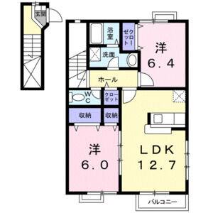 2LDK 間取り図