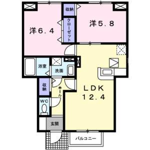 2LDK 間取り図