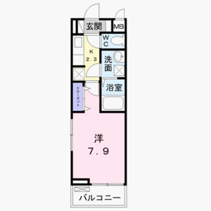 1K 間取り図