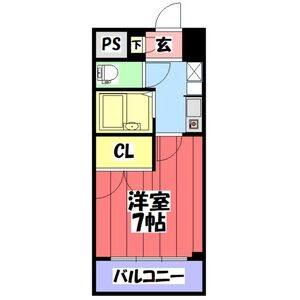 1K 間取り図