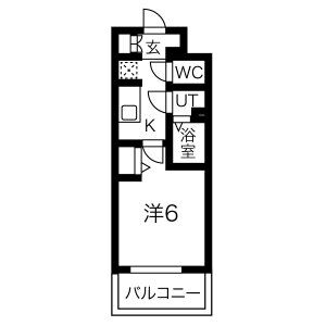 1K 間取り図