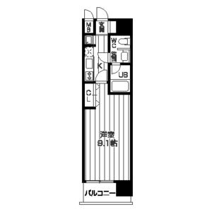 1K 間取り図