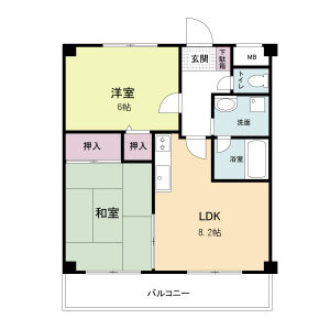 2LDK 間取り図