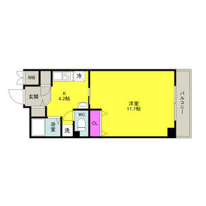 1K 間取り図