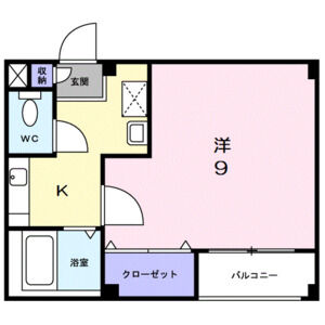 1K 間取り図