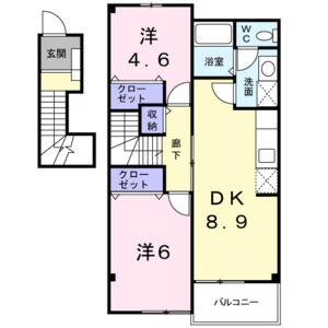 2DK 間取り図