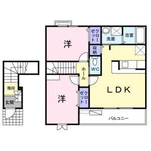 2LDK 間取り図