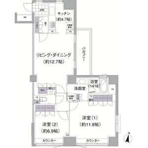 2LDK 間取り図