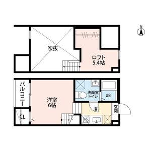 1K 間取り図