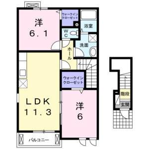 2LDK 間取り図