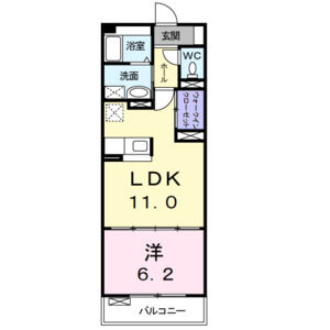 1LDK 間取り図