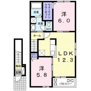 2LDK 間取り図