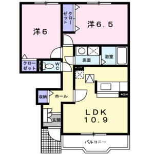 2LDK 間取り図