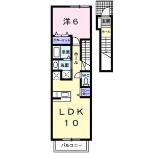 1LDK 間取り図