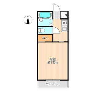 1K 間取り図