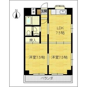 2DK 間取り図