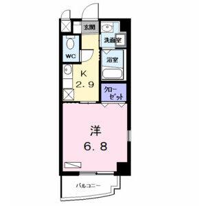 1K 間取り図