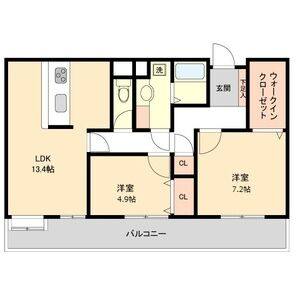 2LDK 間取り図