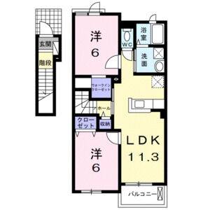 2LDK 間取り図