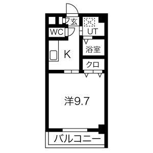 1K 間取り図