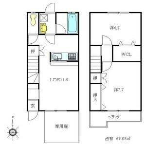 2LDK 間取り図