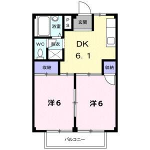 2DK 間取り図