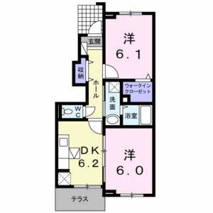 2DK 間取り図