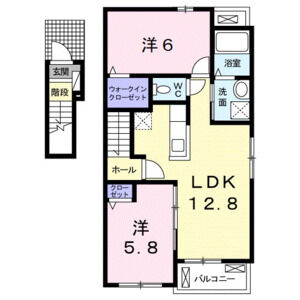 2LDK 間取り図