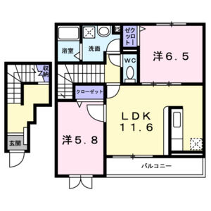 2LDK 間取り図