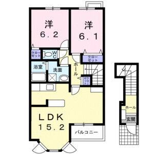 2LDK 間取り図