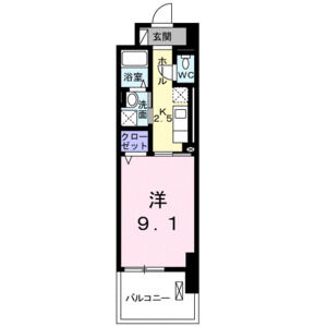 1K 間取り図