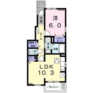 1LDK 間取り図